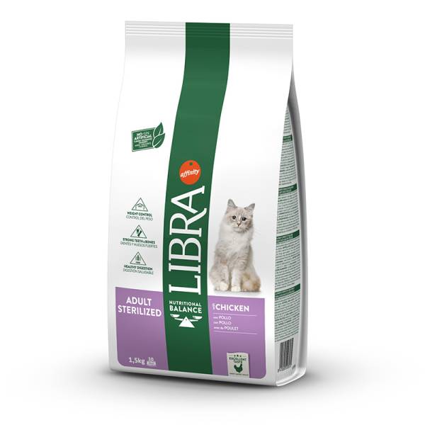 Libra Affinity Sterilized Cat Chicken - 3 Kg. Libra Affinity Sterilized...